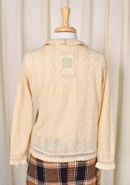 1960s Vintage Romantic Lace Cardigan Cats Like Us