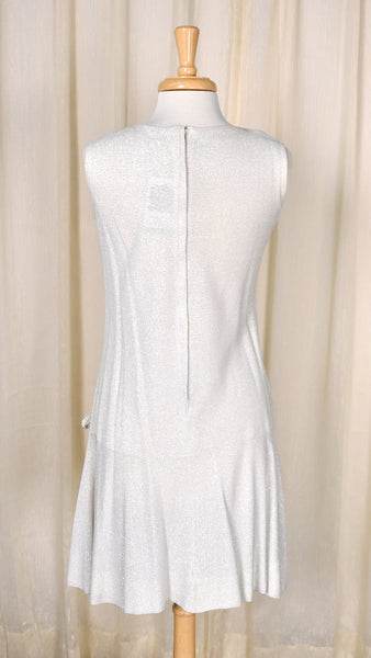 1960s Vintage Silver Drop Waist Dress Cats Like Us