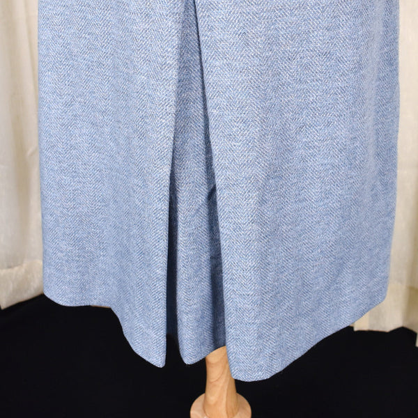 1960s Vintage Sky Blue A-line Skirt Cats Like Us
