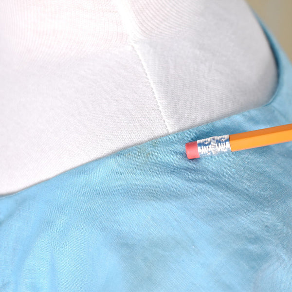 1960s Vintage Sky Blue Peasant Top Cats Like Us