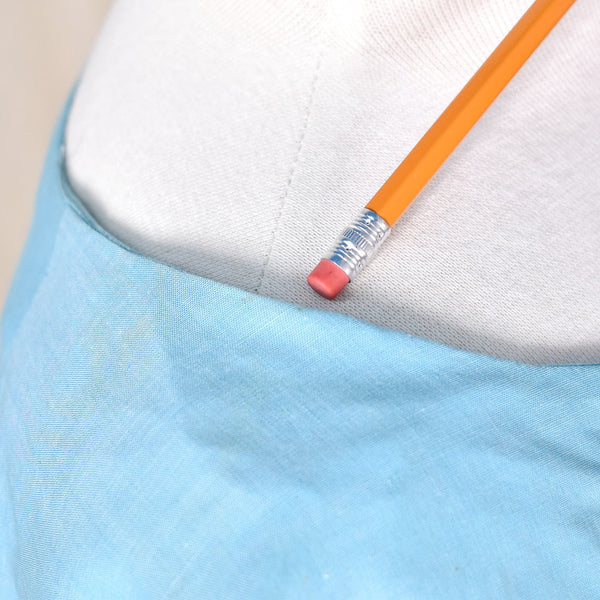 1960s Vintage Sky Blue Peasant Top Cats Like Us