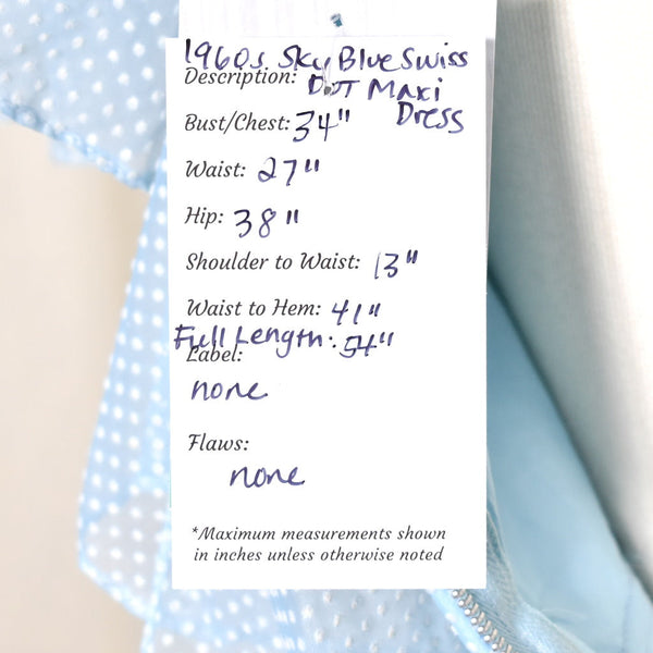 1960s Vintage Sky Blue Swiss Dot Dress Cats Like Us