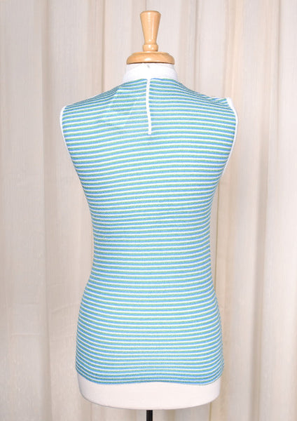 1960s Vintage Sleeveless Striped Top Cats Like Us
