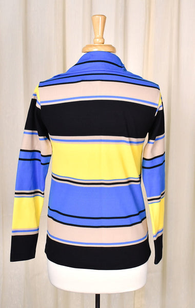 1960s Vintage Striped Zipper Top Cats Like Us