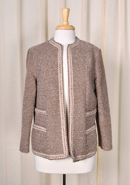 1960s Vintage Tan Chanel Style Jacket Cats Like Us