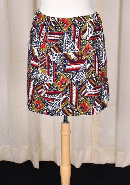 1960s Vintage Tiki Inspired Mini Skirt by Brattle Square Cats Like Us