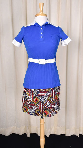 1960s Vintage Tiki Inspired Mini Skirt by Brattle Square Cats Like Us
