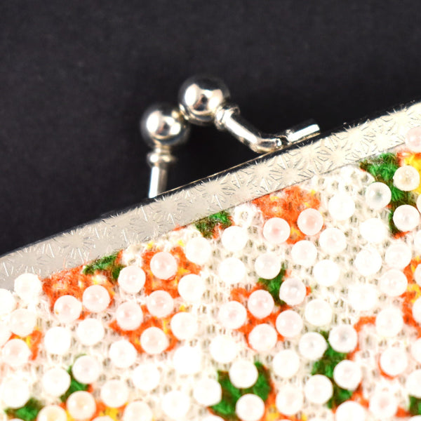 1960s Vintage White Candy Dot Coin Purse Cats Like Us