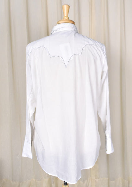 1960s Vintage White Contrast Shirt Cats Like Us