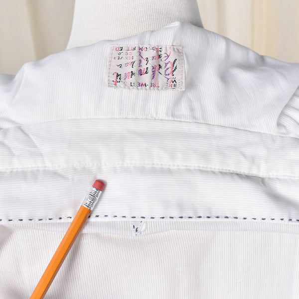 1960s Vintage White Contrast Shirt Cats Like Us