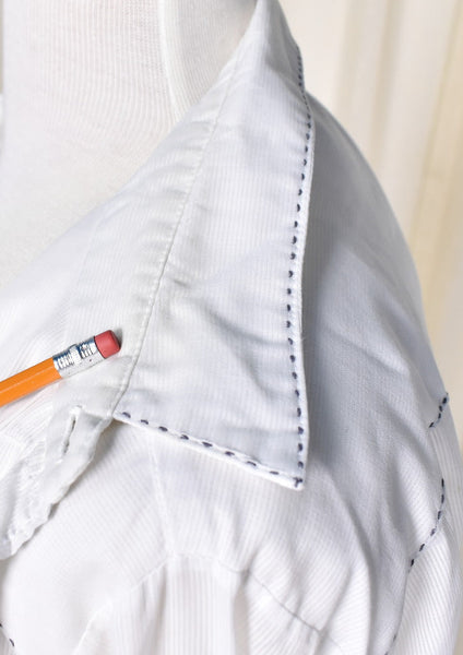 1960s Vintage White Contrast Shirt Cats Like Us