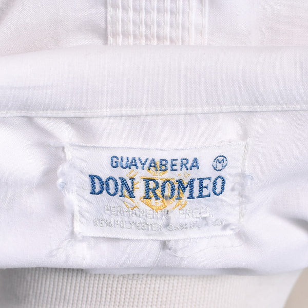 1960s Vintage White Guayabera Shirt Cats Like Us