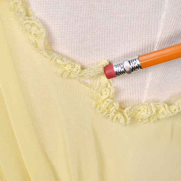 1960s Vintage Yellow Rosette Nightgown Cats Like Us