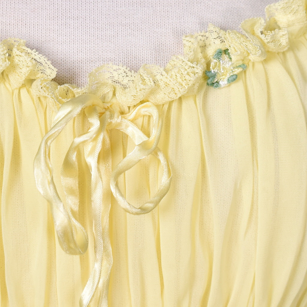Vintage 1960s Yellow Lace Nightie Set – Dovetail