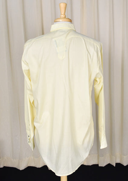 1960s Vintage Yellow Western Shirt Cats Like Us