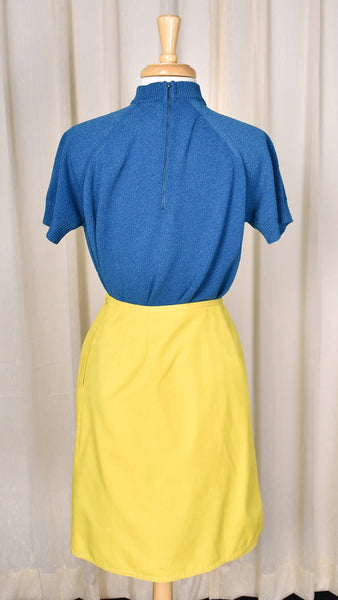 1960s Vintage Yellow Wrap Skirt Cats Like Us