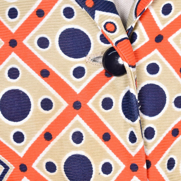1960s Vintage Zig Zag & Dot Shirt Dress Cats Like Us