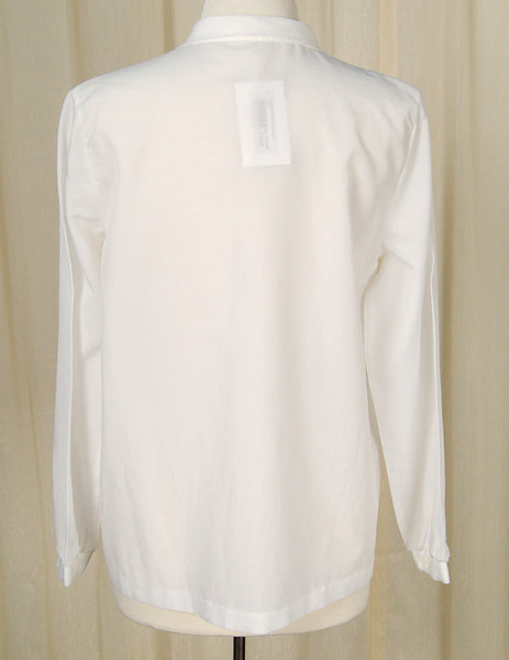1960s White Pleat Collar Blouse Cats Like Us