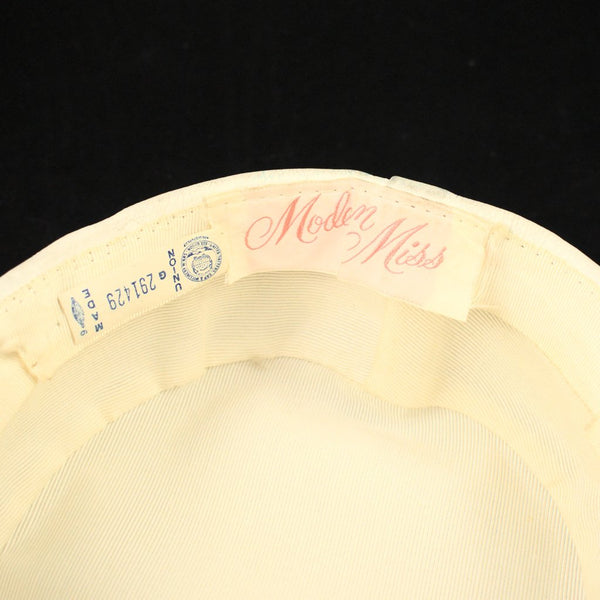 1960s White Vinyl Pillbox Hat Cats Like Us