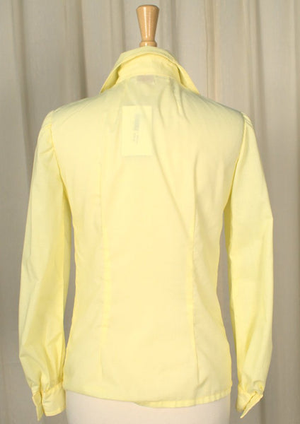 1960s Yellow Handmade Blouse Cats Like Us