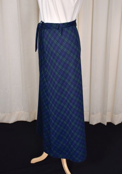 1970s Black Watch Maxi Skirt Cats Like Us