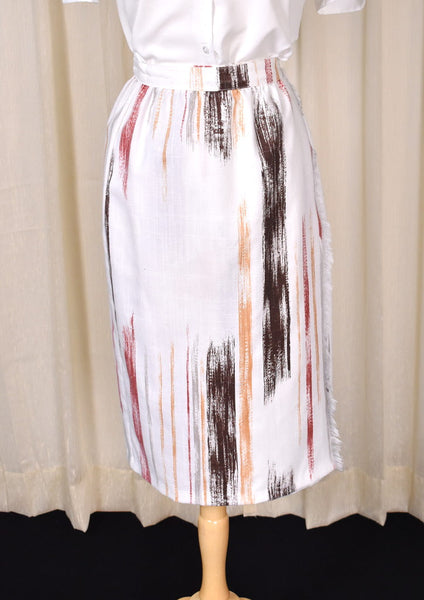 1970s Brushstroke Wrap Skirt Cats Like Us