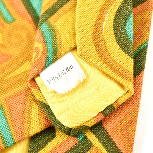 1970s Cotton Tiki Aztec Vintage Tie Cats Like Us