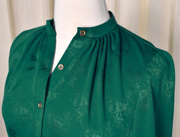 1970s Emerald Floral Skirt Set Cats Like Us