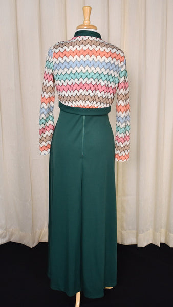 1970s Emerald Maxi & Bolero Cats Like Us
