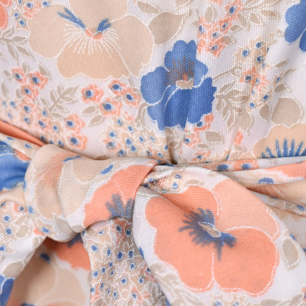 1970s Floral Keyhole Dress Cats Like Us