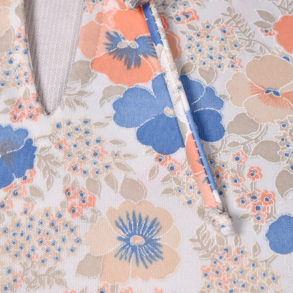1970s Floral Keyhole Dress Cats Like Us