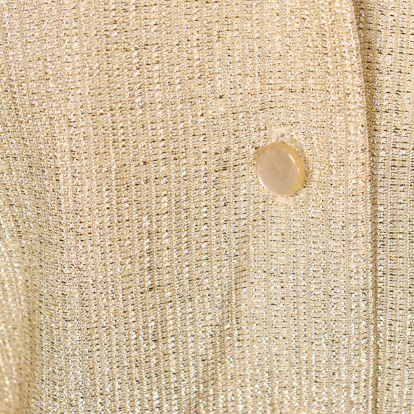 1970s Gold Lurex Vintage Blouse Cats Like Us