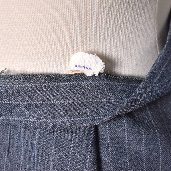 1970s Gray Pinstripe Skirt & Vest Set Cats Like Us