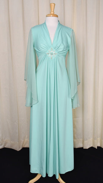 1970s Mint Butterfly Dress Cats Like Us