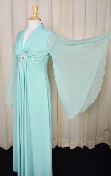1970s Mint Butterfly Dress Cats Like Us