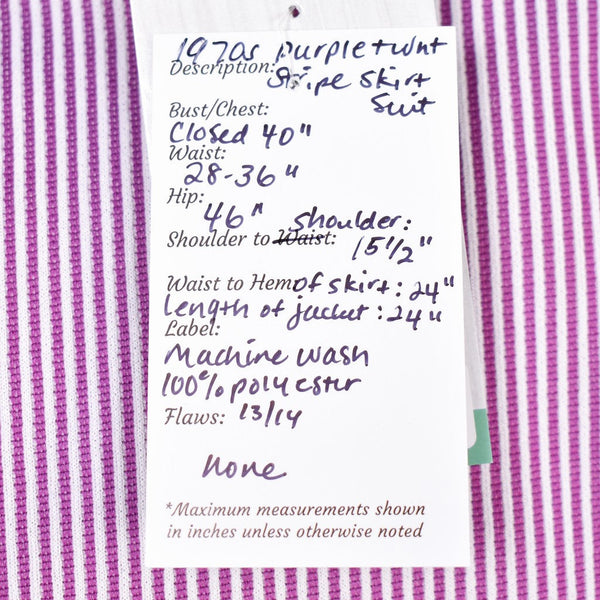 1970s Purple Skirt Suit Set Cats Like Us