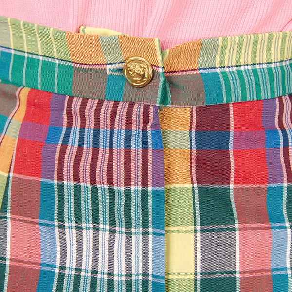 1970s Rainbow Plaid Midi Skirt Cats Like Us
