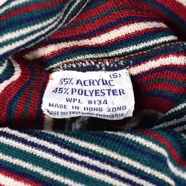 1970s Red & Green Stripe Top Cats Like Us