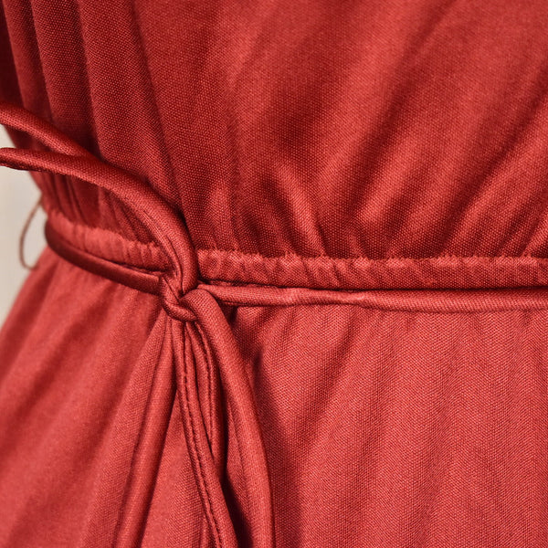 1970s Rust Vintage Disco Dress Cats Like Us