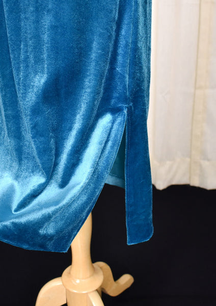 1970s Sexy Teal Vintage Disco Dress Cats Like Us