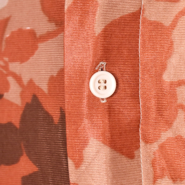 1970s Sheer Flowers Vintage Disco Shirt Cats Like Us