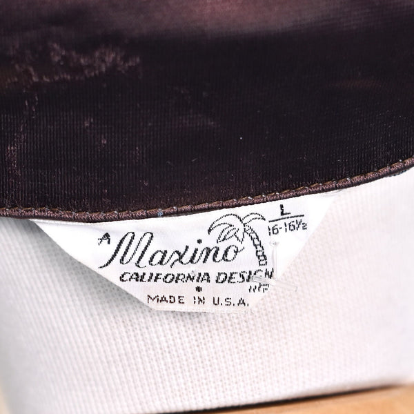 1970s Shiny Brown Vintage Disco Shirt Cats Like Us