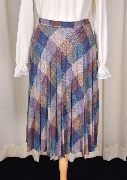 1970s Soft Tones Pleated Skirt Cats Like Us