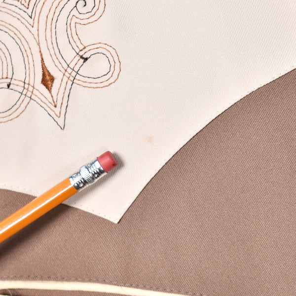 1970s Vintage Brown Emb Western Shirt Cats Like Us