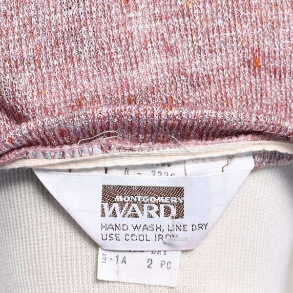 1970s Vintage Burgundy Knit Button Dress Cats Like Us