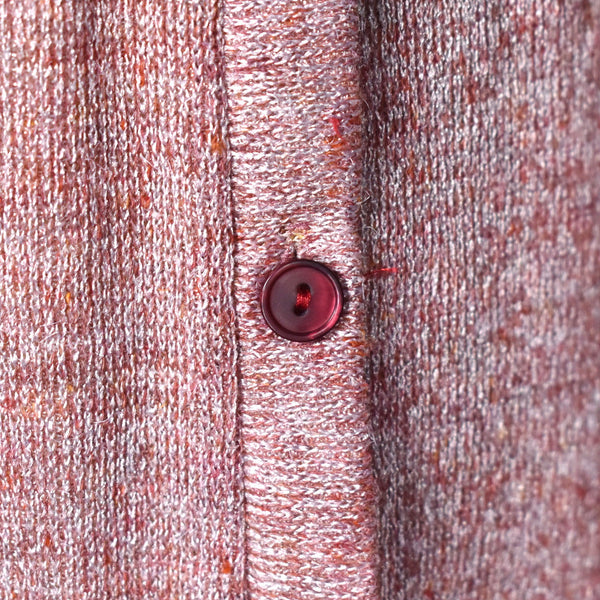 1970s Vintage Burgundy Knit Button Dress Cats Like Us