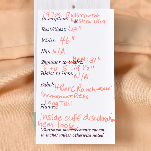 1970s Vintage Butterscotch Shirt Cats Like Us