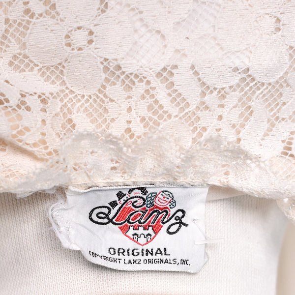 1970s Vintage Cream Lace Jacket Cats Like Us