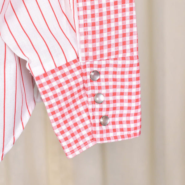 1970s Vintage Gingham & Stripe Shirt Cats Like Us