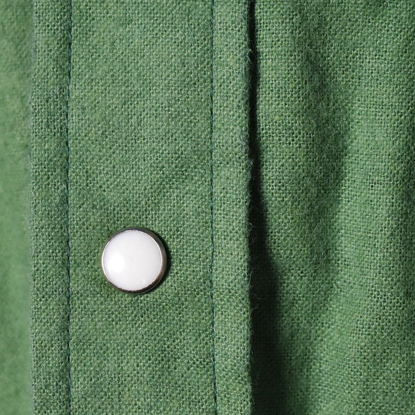 1970s Vintage Green Western Shirt Cats Like Us